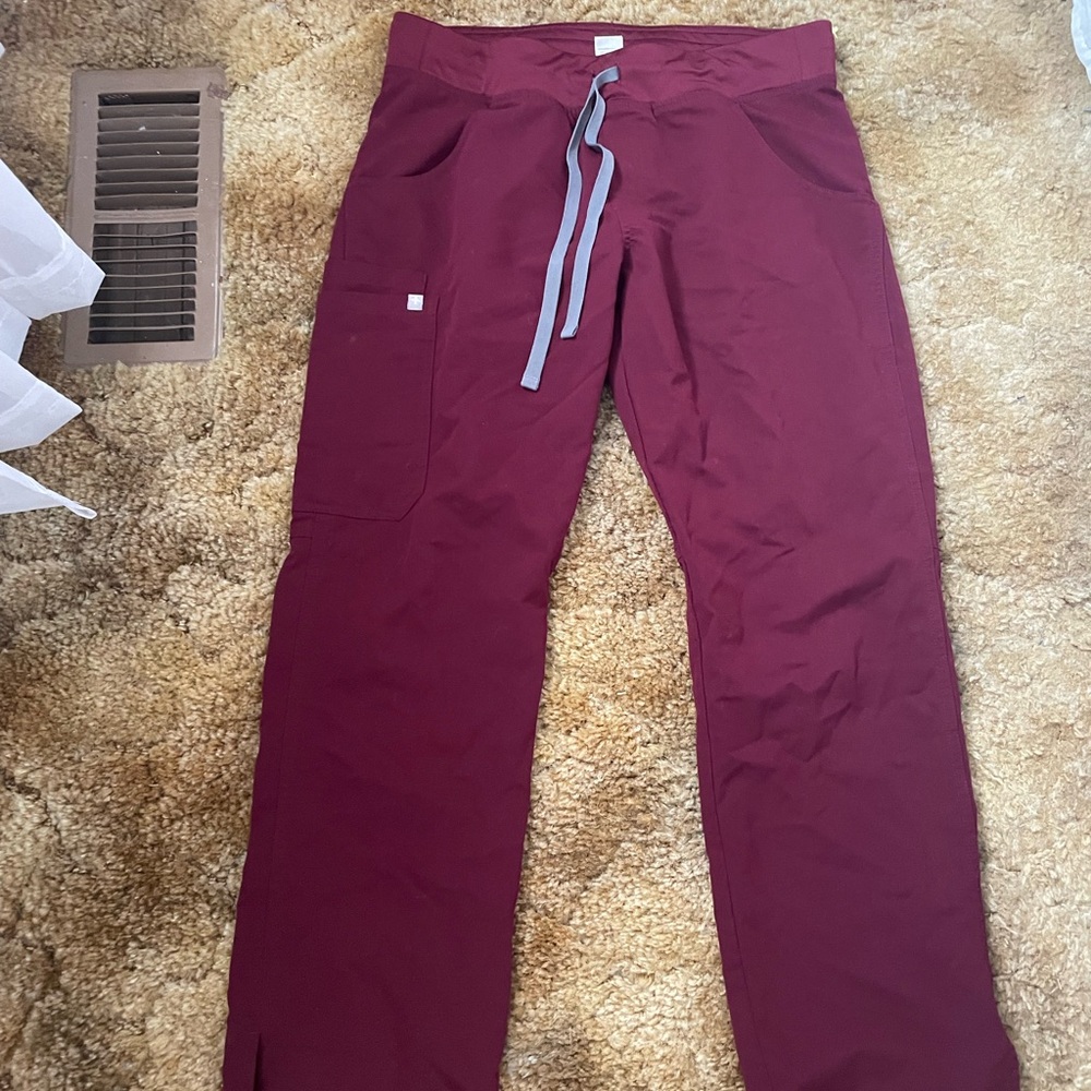 Figs Maroon Kade pants